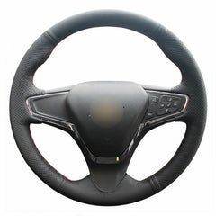Top Leather Steering Wheel Hand-stitch on Wrap Cover For Chevy Cruze Volt