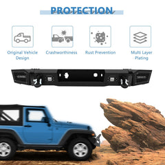 For 2011-2014 Chevy Silverado 2500 3500 HD Complete Steel Rear Bumper Assembly 6B93BC-57