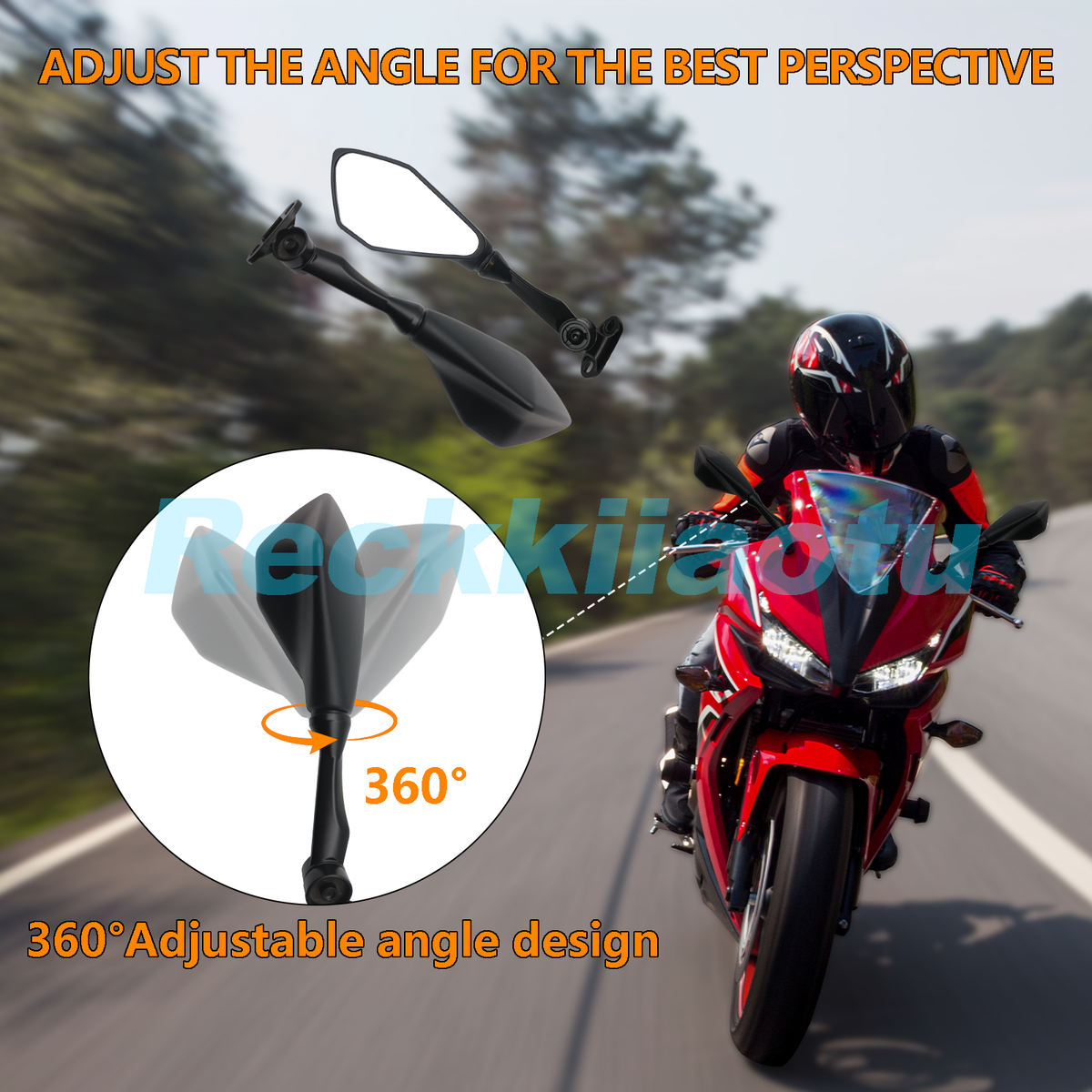 Motorcycle Rearview Side Mirror for Honda CBR500R CBR600RR VTR1000 RC51 RVT1000R