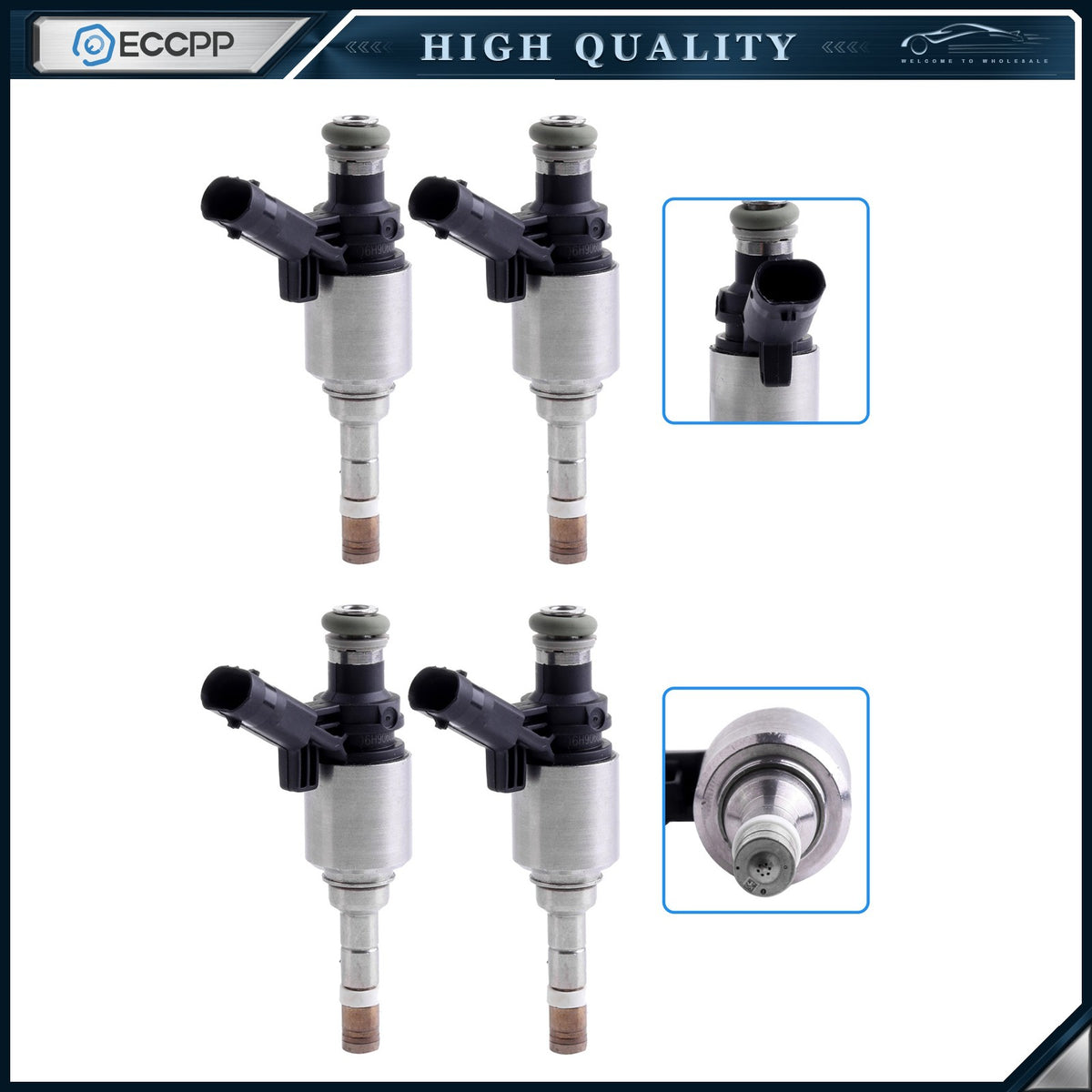 For Volkswagen Tiguan 2.0L 2009-2017 Audi Q3 2.0L 2015-2016 4pcs Fuel Injectors