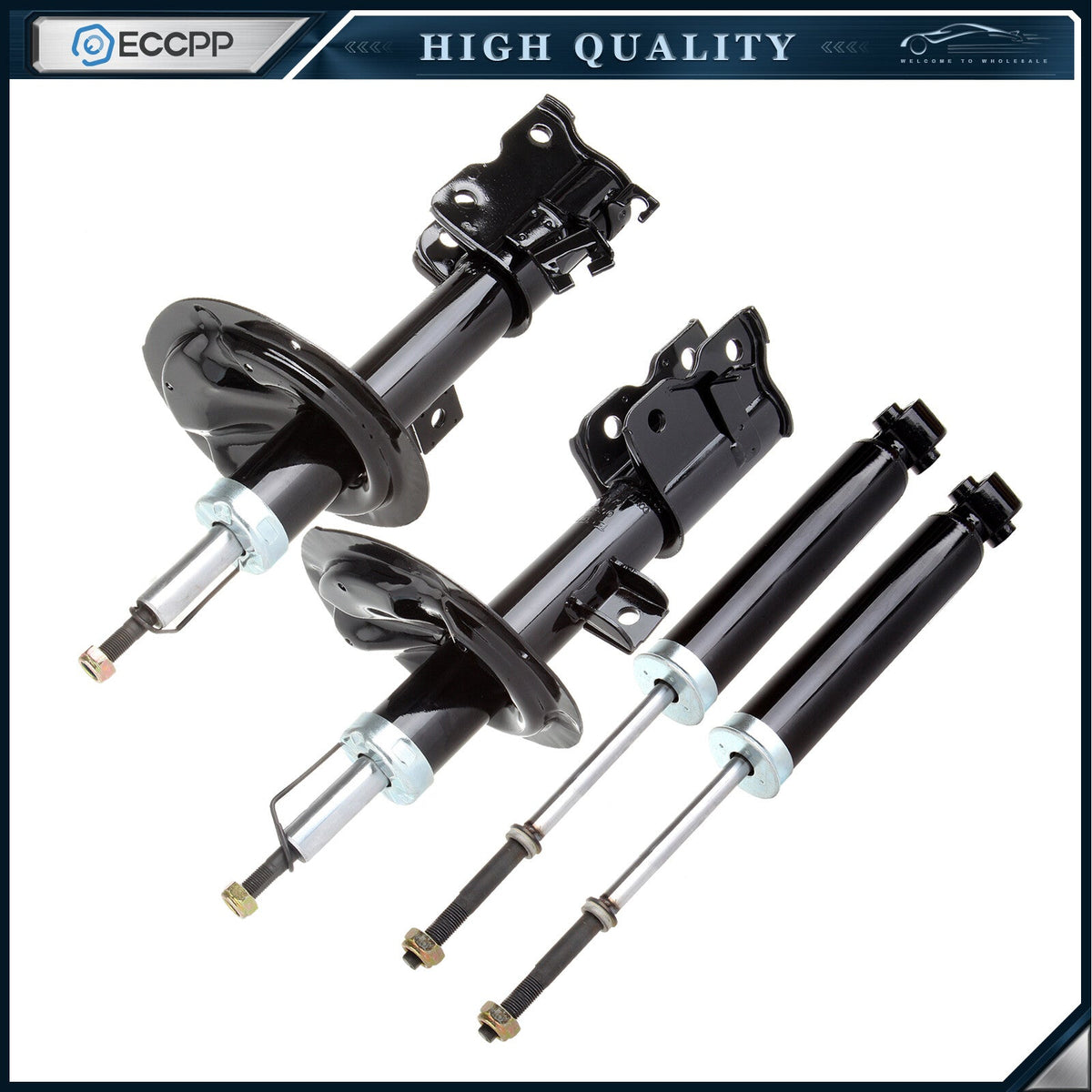 Front Rear Struts Shocks For 2004-2009 Nissan Quest 3.5L Left Right ECCPP ECCPP