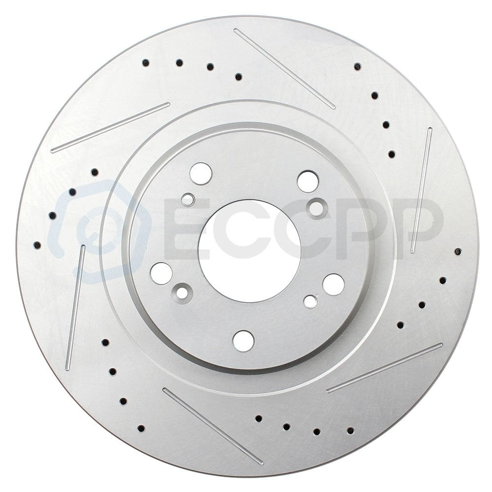 Front And Rear Drilled Slotted Brake Rotors Kit For Honda Civic Si 4WD 2WD 4x4 6B93BC-57