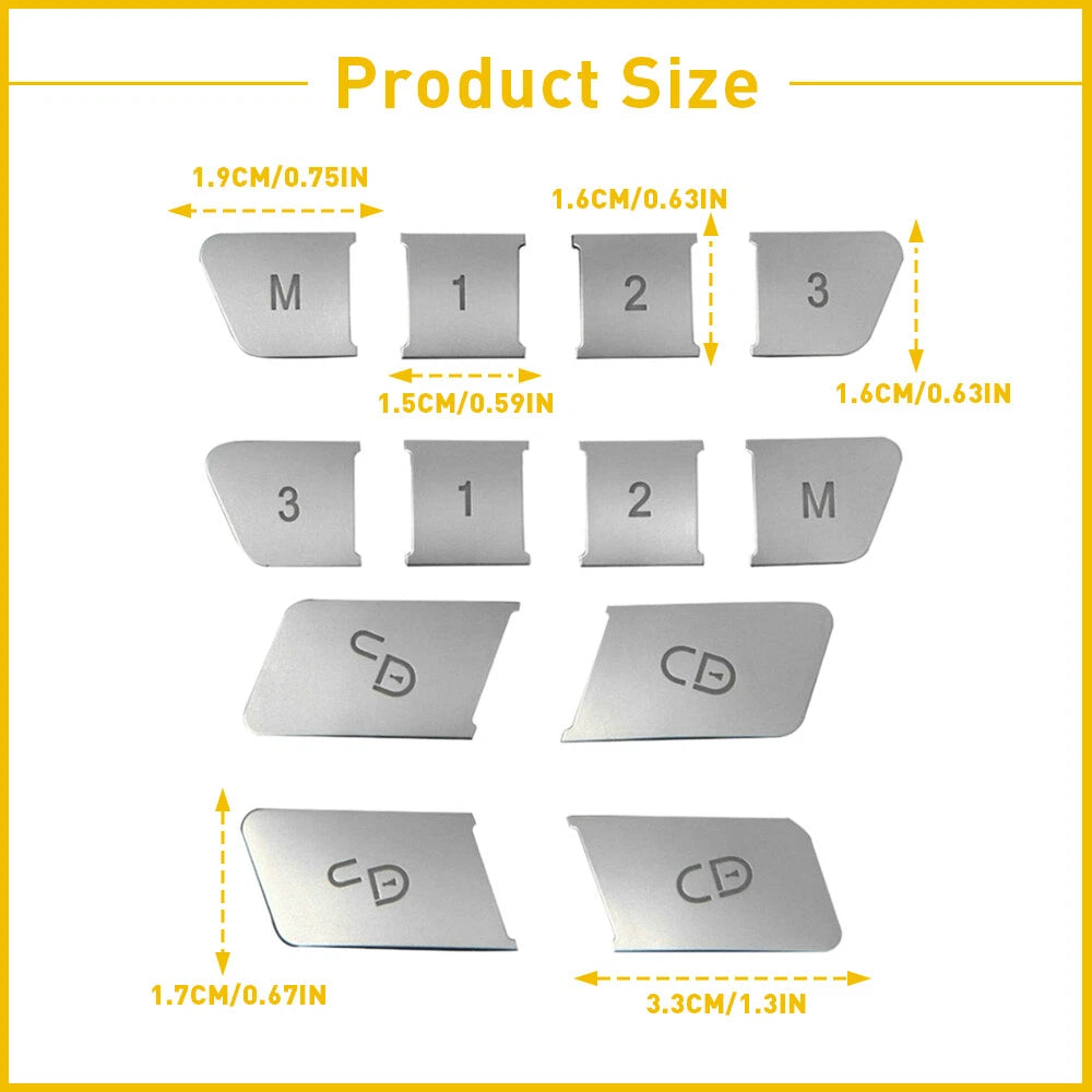 For W212 Mercedes-Benz W204 Door Lock Switch Left+Right Unlock Button Cover Trim 6B93BC-57