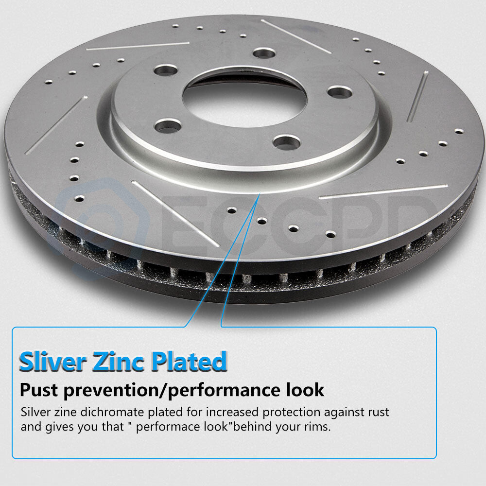 Ceramic Brake Pads And Rotors Front Rear For Toyota FJ Cruiser 10-14 6B93BC-57