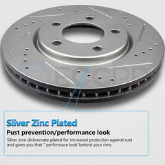 Ceramic Brake Pads And Rotors Front Rear For Toyota FJ Cruiser 10-14 6B93BC-57