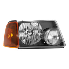 Pair Kit Halogon Headlights Assembly For 2001-2011 Ford Ranger Black Amber 6B93BC-57