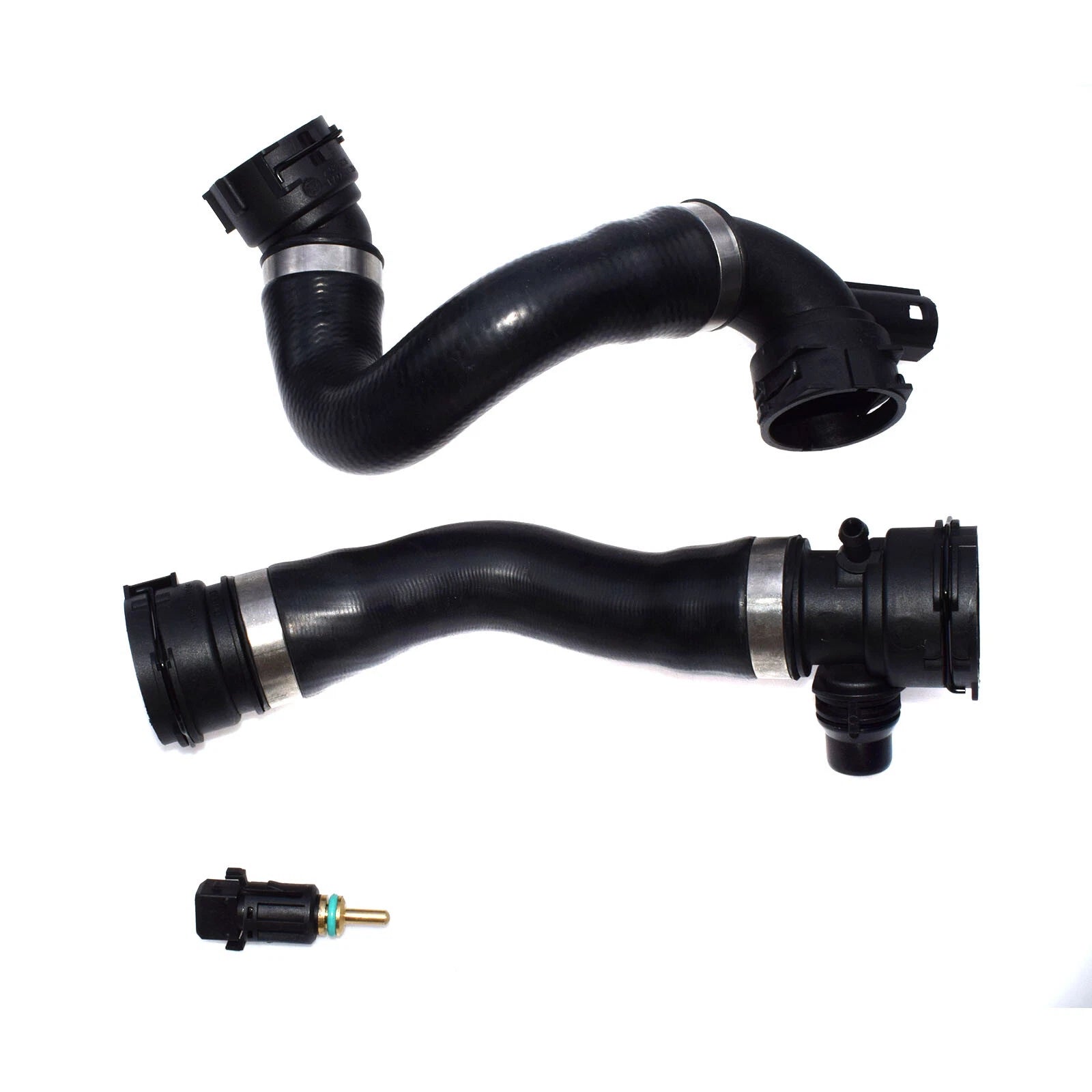 Upper + Lower Radiator Hose Set w/Temp Sensor Fan Switch FOR BMW 325I 325XI 328I 6B93BC-57