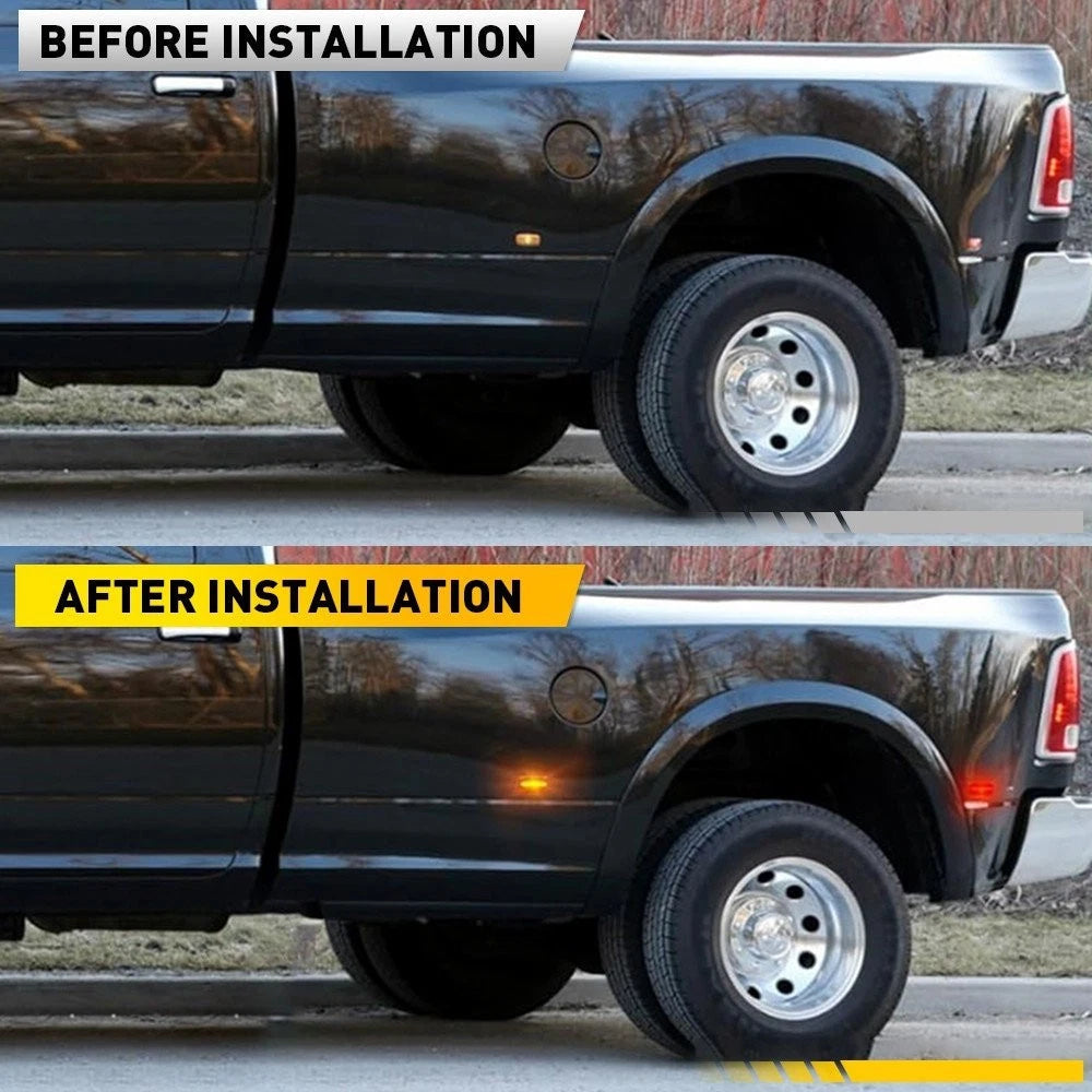 4X For Dodge Ram 2500 3500 03-09 Dually Bed LED Side Fender Marker Light Smoke A 6B93BC-57