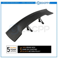 Universal 57" GT JDM Spoiler Wing Unpainted Black ABS Aluminum Leg Stem 6B93BC-57