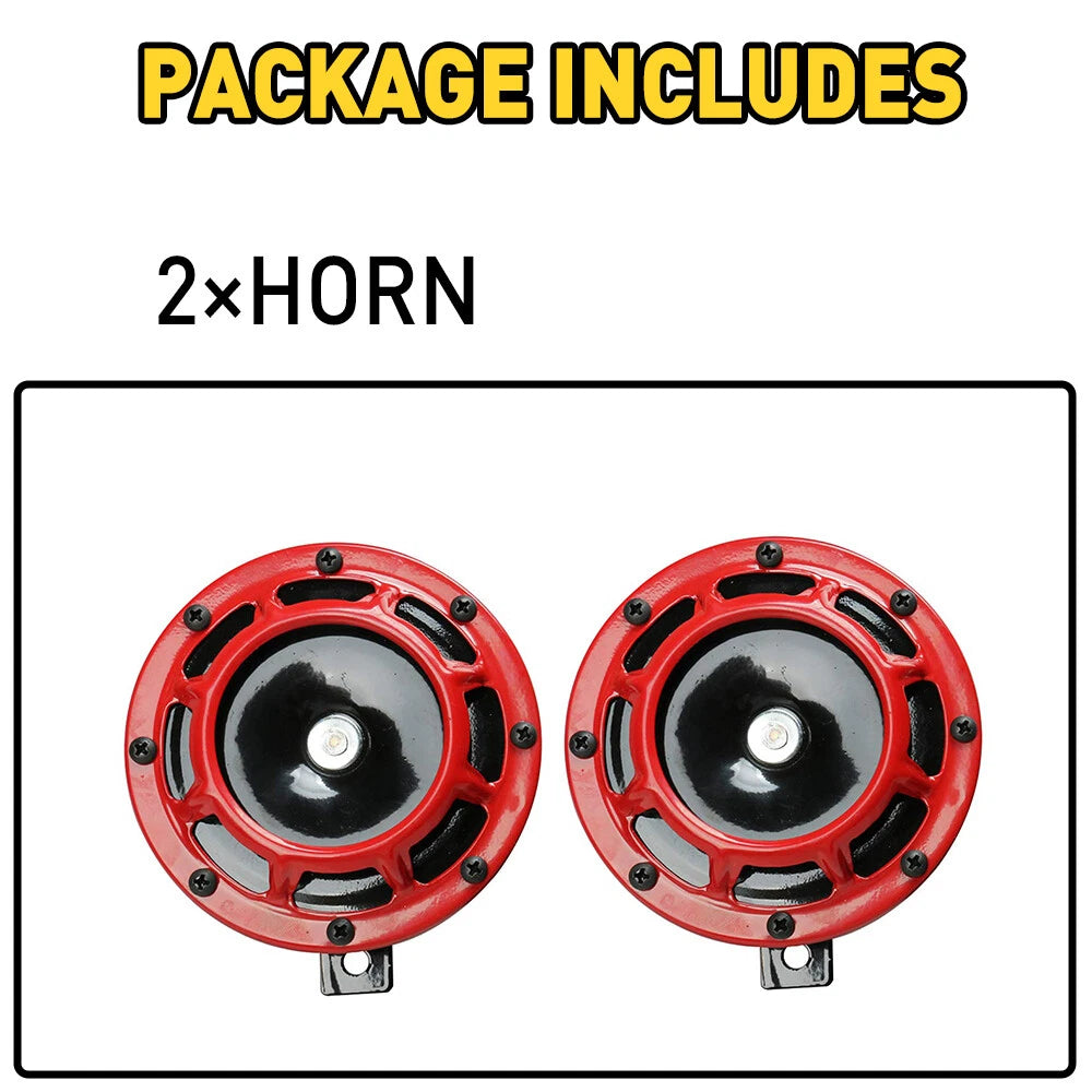 DUAL TONE ELECTRIC AIR TRAIN HORN LOUD SOUND 12V 115DB FOR TRUCK CAR MOTORCYCLE 6B93BC-57