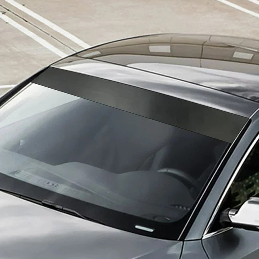 Matte Black Visor Sun Strip Vinyl Decal For Car Front Windshield Sticker 10*60" 6B93BC-57