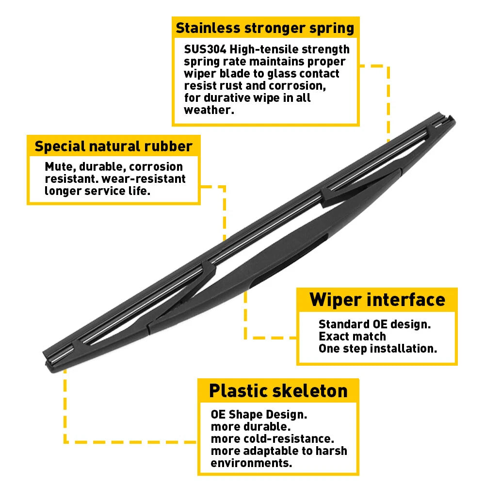 Rear Wiper Window Arm & Blade for Dodge Magnum 2005 2006 2007 2008 Dodge Nitro 6B93BC-57