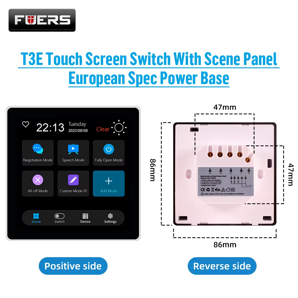 FUERS T3E T1E Smart Control Panel Switch Smart Home Automation System Tuya Switc 6B93BC-57