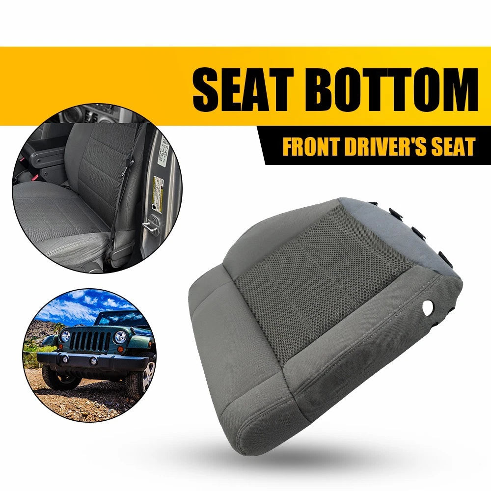 Front Driver Bottom Cloth Seat Cover For 2007-2009 2010 Jeep Wrangler Sahara EOA 6B93BC-57