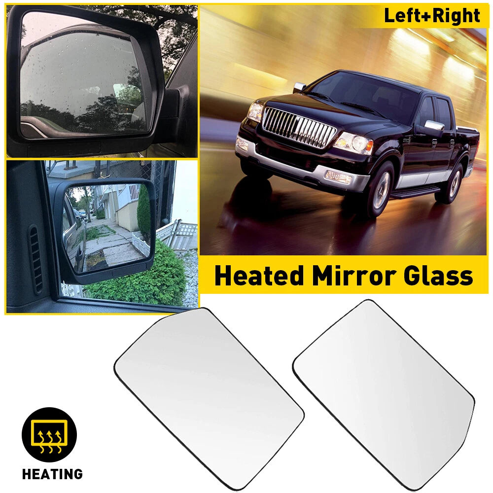 Left+Right Side Glass Mirror Power Fit For Ford F150 04-10 F-150 Mark LT Pickup 6B93BC-57