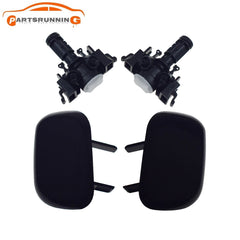 Headlight Lamp Washer Sprayer Cover Cap W/Nozzle Set For 15-18Hyundai Tucson 6B93BC-57