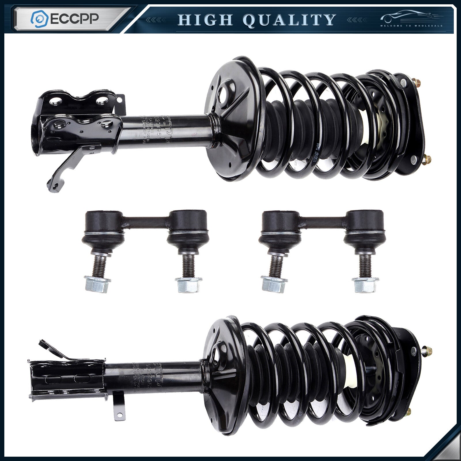 Front Shocks Strut Springs + Sway Bar Kit For 1993-02 For Toyota For Corolla 6B93BC-57