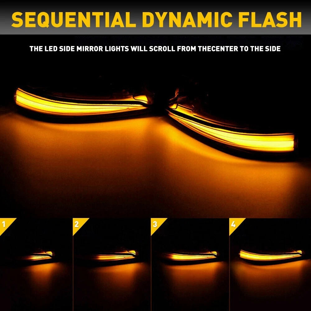 For 16-23 Toyota Tacoma Sequential Side Mirror Turn Signal Lights LED Smoked EOA 6B93BC-57