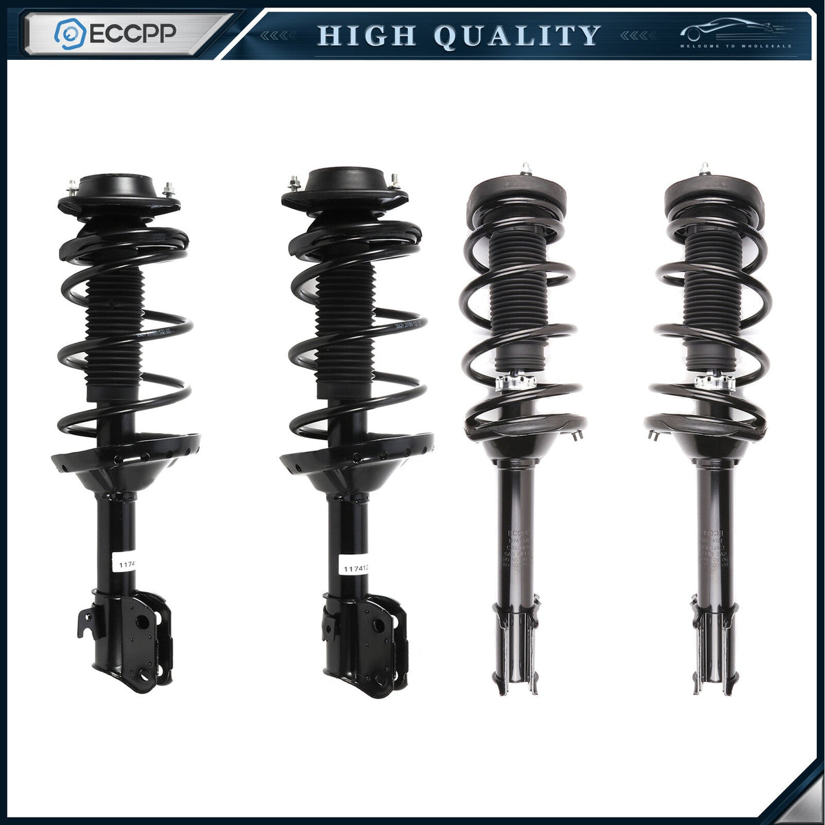 For 2004-05 Subaru Forester Front Rear Complete Struts Shocks Mounts Coil Spring 6B93BC-57