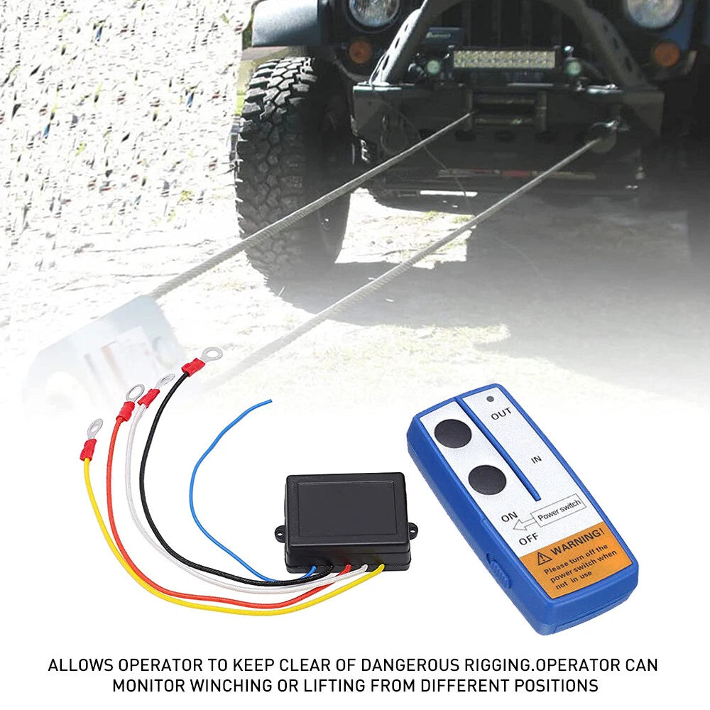12V Wireless Remote Control Kit Truck For Jeep Car Atv Winch Dump Trailer 150Ft 6B93BC-57