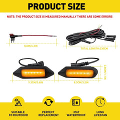 4X For Toyota RAV4 2019-24 LE SE XLE XSE Limited LED Bumper Grill Light Amber EA 6B93BC-57
