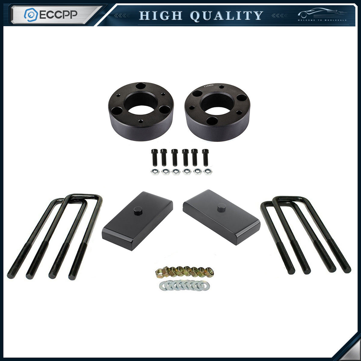 3" Front 1" Rear Leveling Lift Kit Fits 2007-2022 Chevrolet Silverado 1500 6 Lug