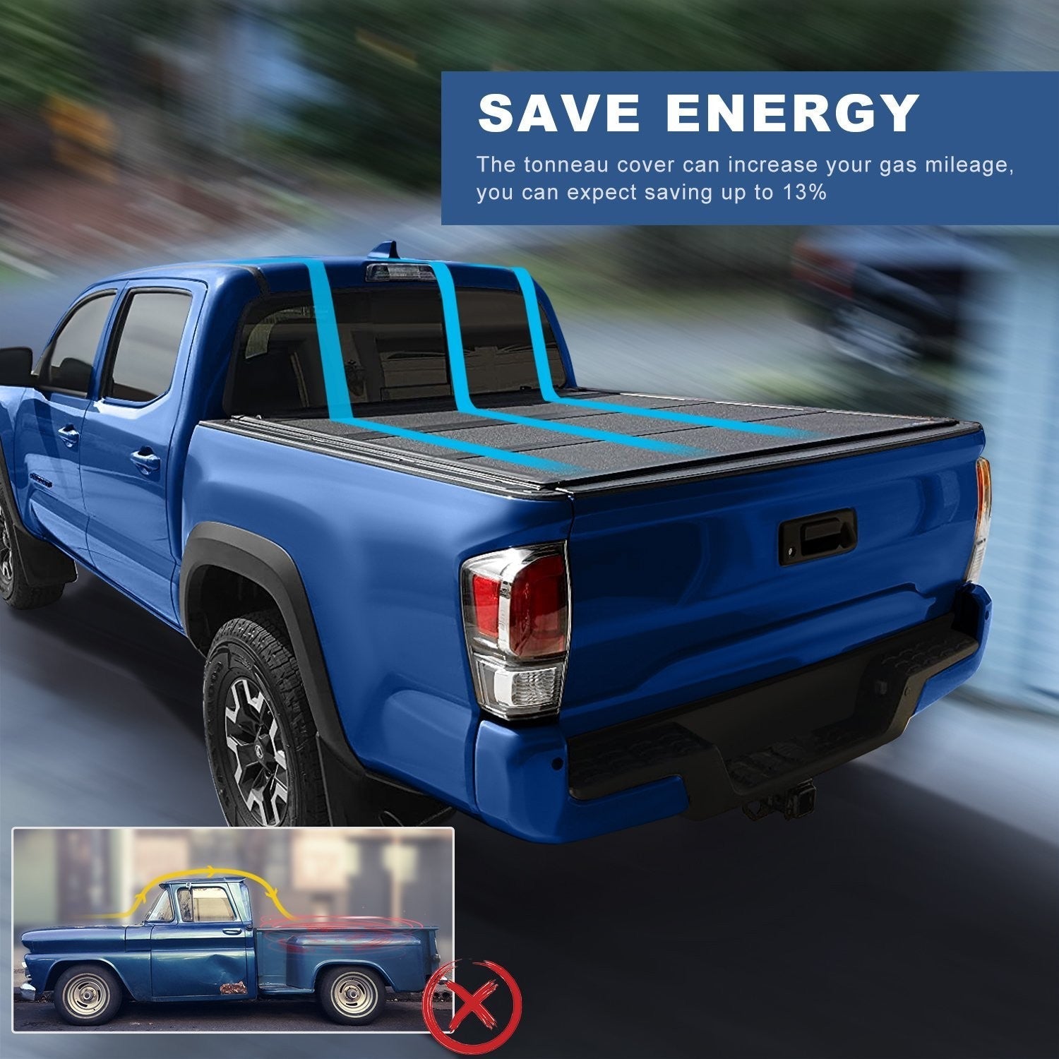 ECCPP 5ft Soft Tri-Fold Tonneau Cover Fits 15-21 Canyon/Colorado 5' Truck Bed ECCPP