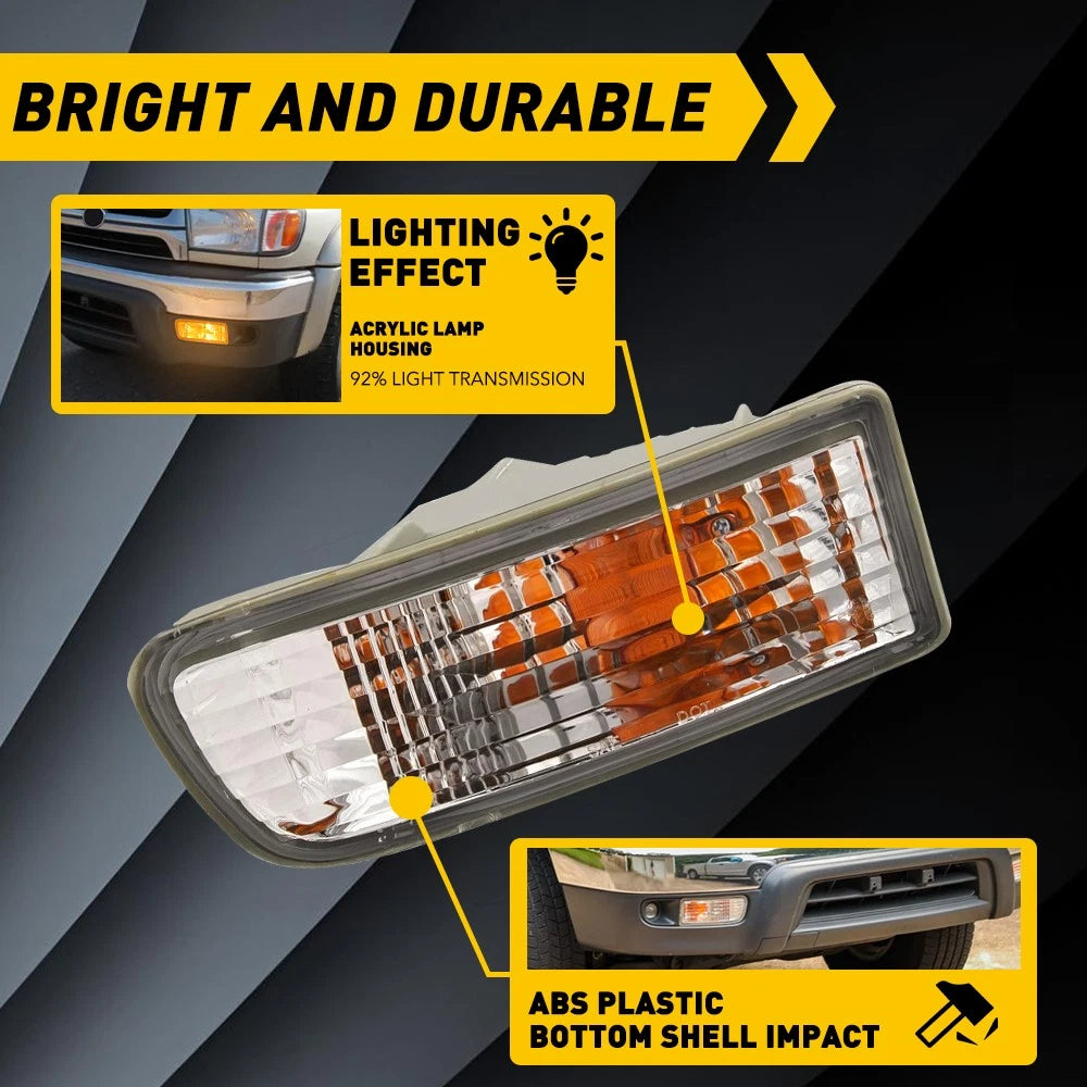For 1999-2002 Toyota 4Runner Left&Right Side Clear Lens Turn Signal Lights Set A 6B93BC-57
