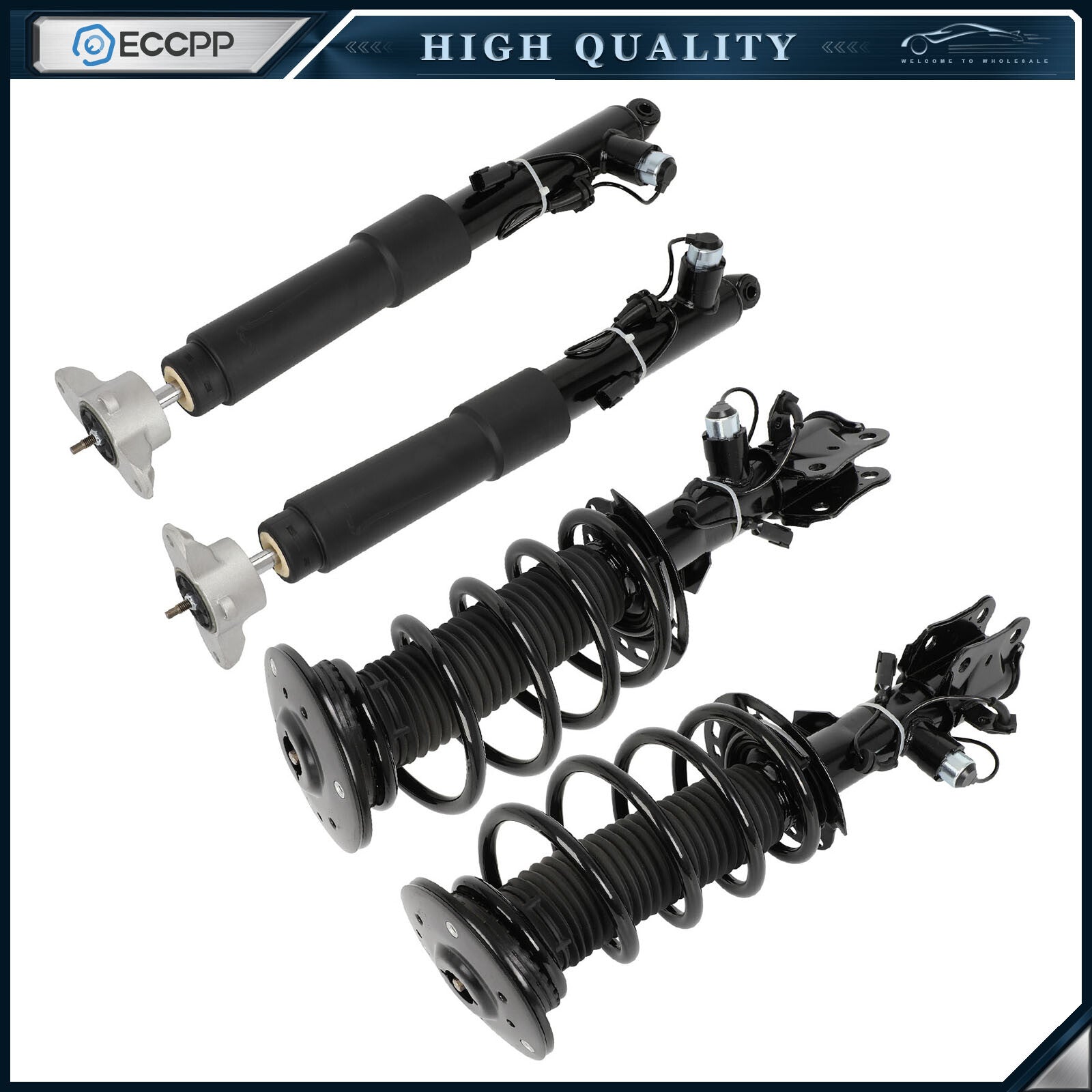 Full Set 4 Front & Rear Shock Struts Assys w/Electric For Lincoln MKX 2016-2018 6B93BC-57