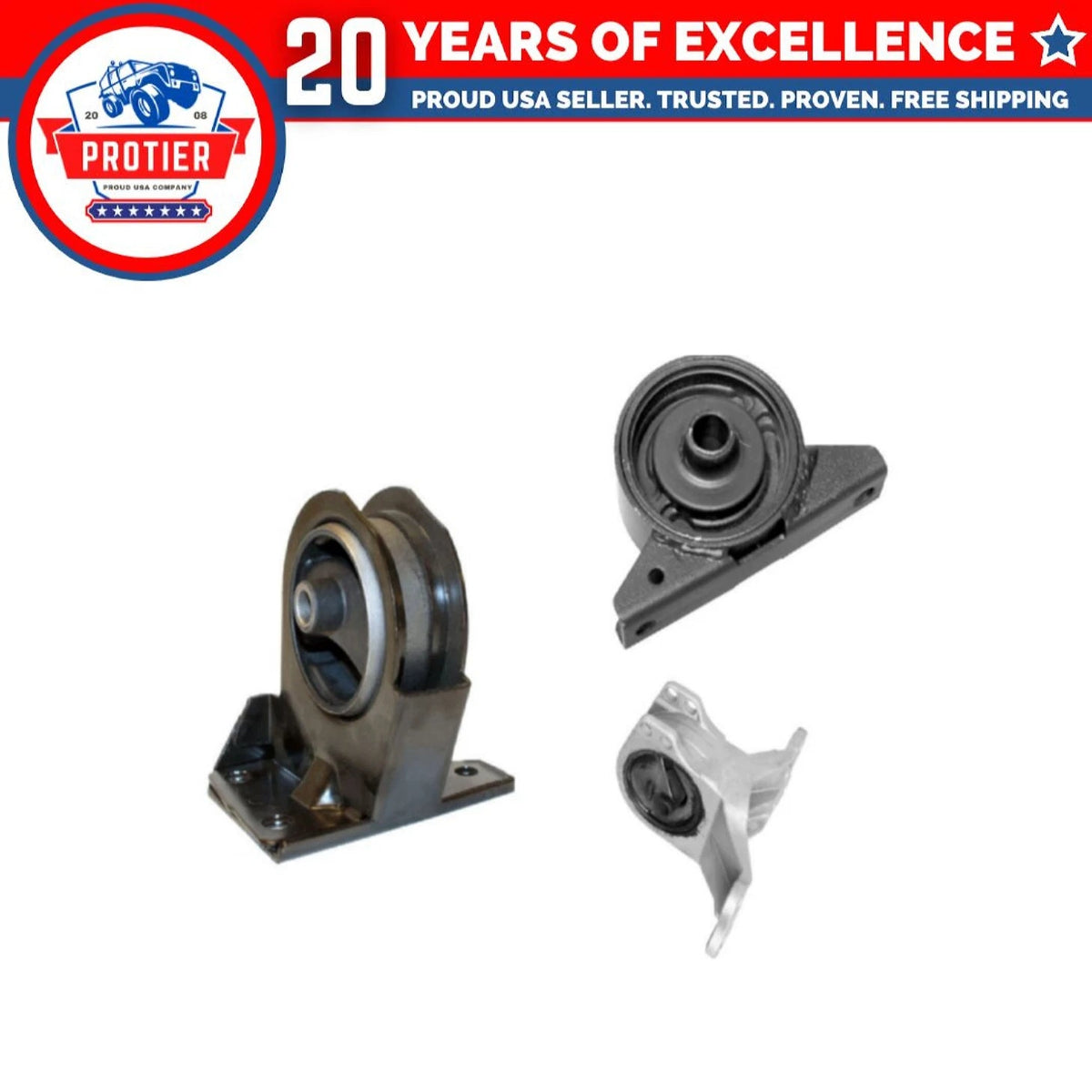 Motor & Trans Mount 3PCS Set Compatible for 2001-2005 Dodge Stratus 2.4L Coupe 6B93BC-57