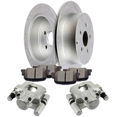 Rear Brake Calipers Brake Rotors Brake Pads Set 8Pcs  Set For 2010 Scion Tc 6B93BC-57