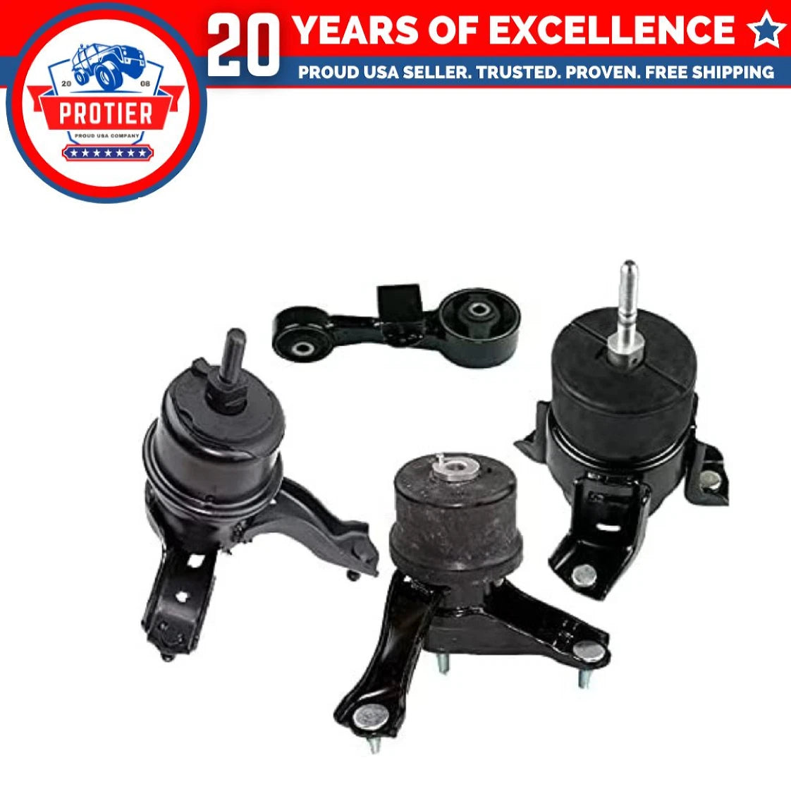 Engine Motor & Torque Strut & Trans Mount 4PCS Fit 2011-2013 Toyota Sienna 2.7L 6B93BC-57
