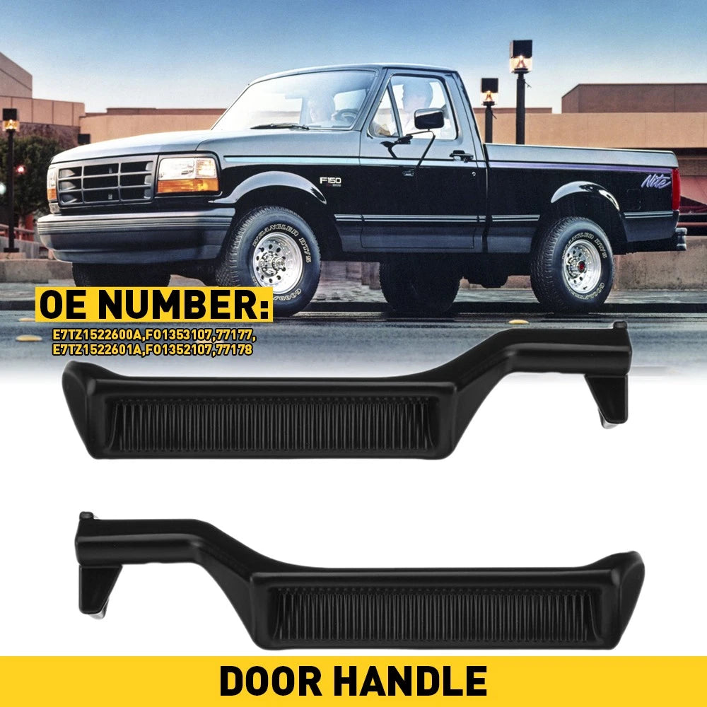 Pair Black Metal Inside Door Handles LH RH For 87-96 Ford F150 F250 F350 Truck 6B93BC-57