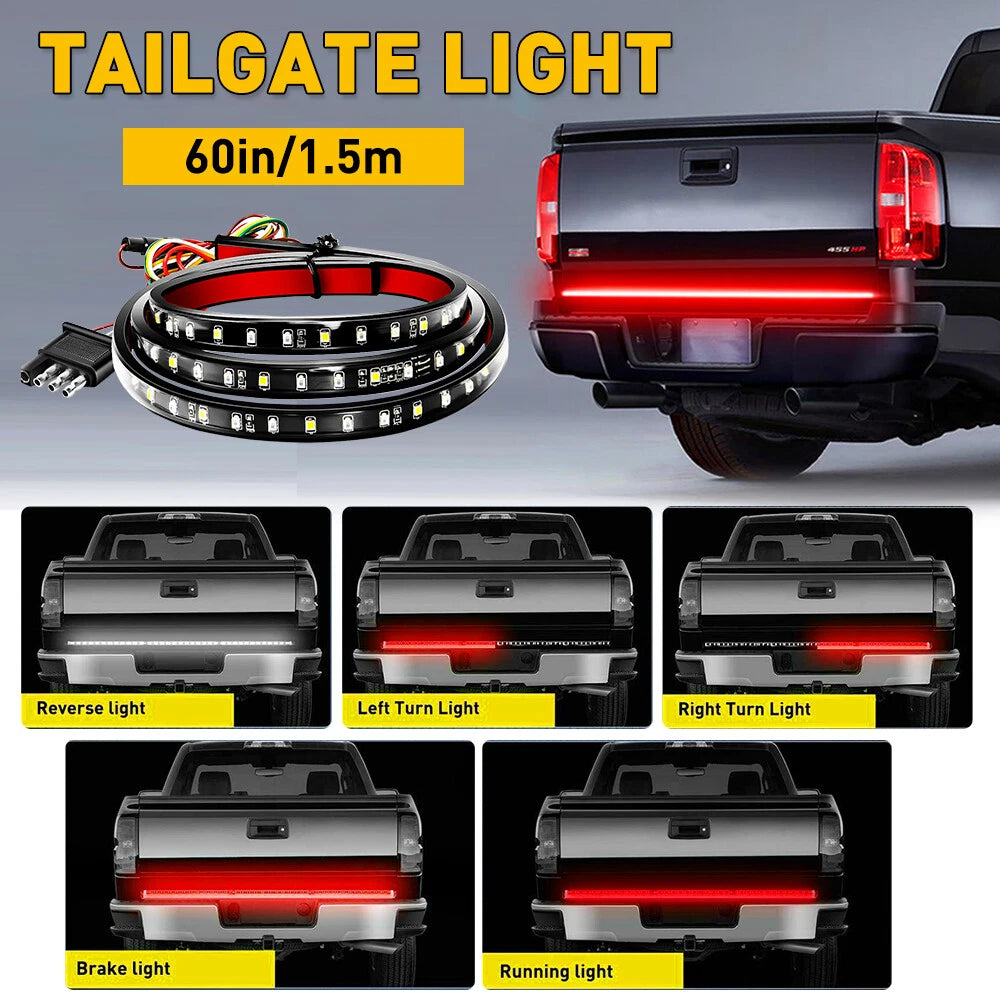 For Chevrolet Silverado 1500 60" Car Tailgate LED Light Bar Brake Reverse Strip 6B93BC-57