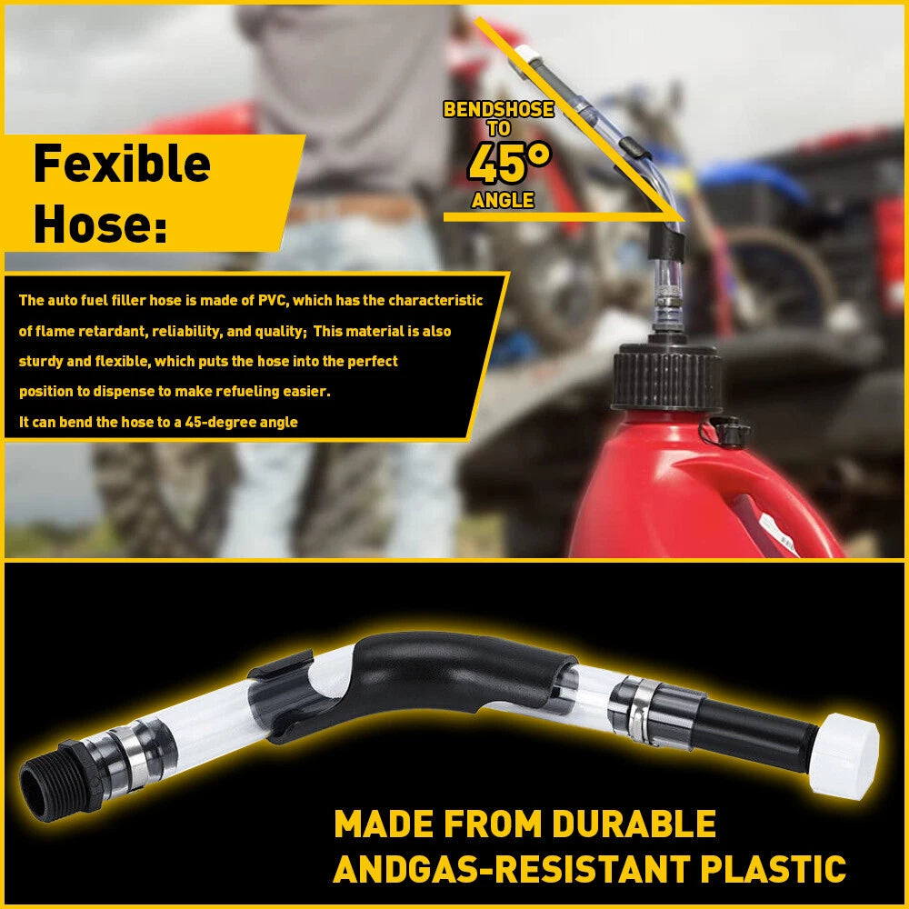 Deluxe Fuel Jug Hose Filler Racing Utility Gas Can Deluxe Kit VP Type Spout 6B93BC-57