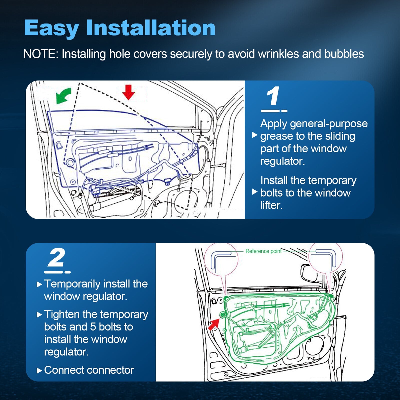 For 2006-2011 Honda Civic Sedan Front Left Power Window Regulator With Motor 6B93BC-57
