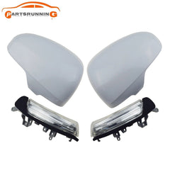Pair Side Door Mirror Cover Cap W/ Turn Signal lights For Toyota Prius Scion iQ 6B93BC-57