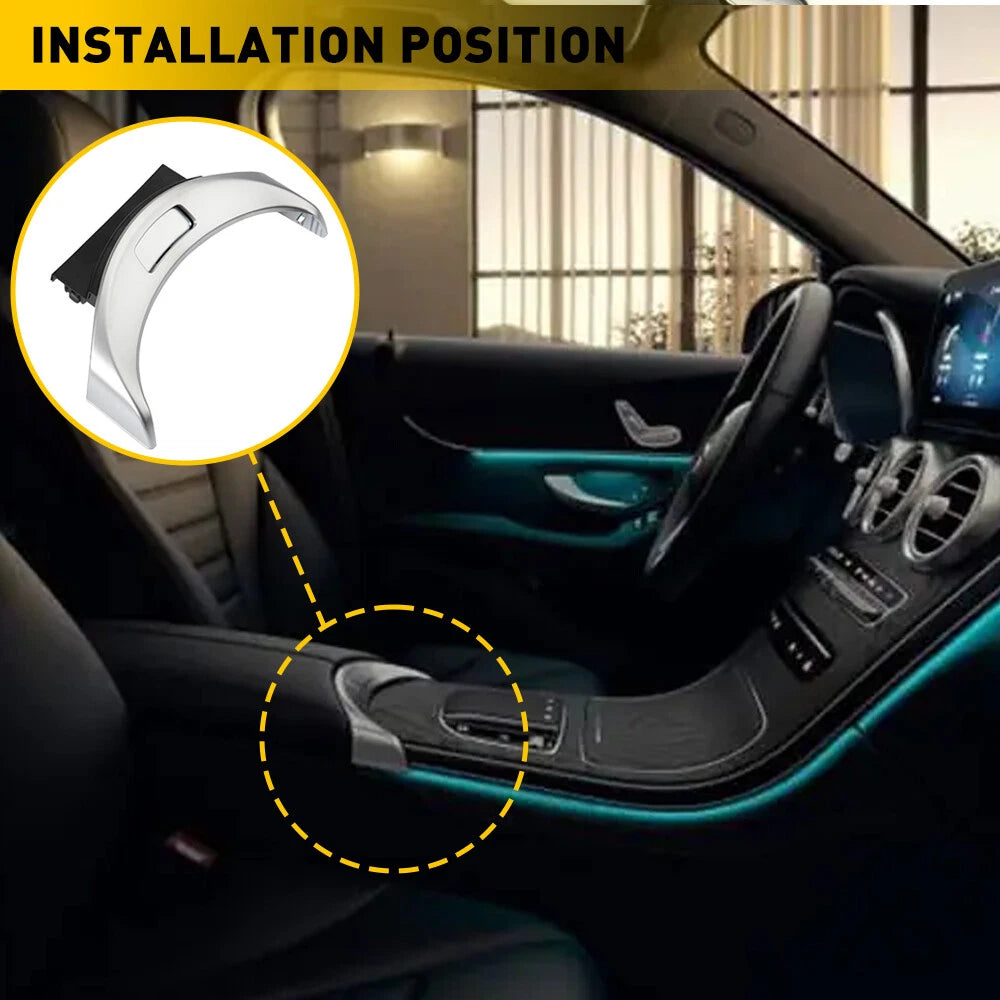Center Console Armrest Box Release Button Trim Cover Fit For Benz W205 C Class 6B93BC-57