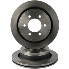 Rear Brake Rotors Discs For 2012 2013 2014 Ford F-150 6 Lug Manual Parking 6B93BC-57