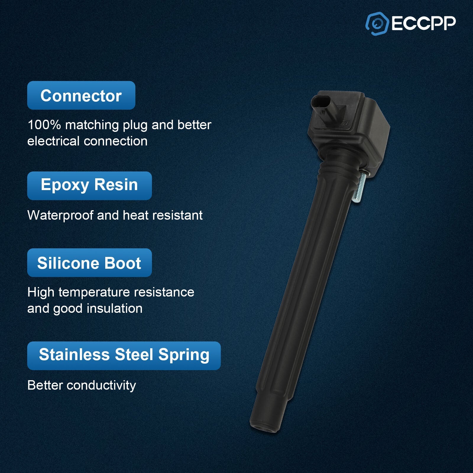 ECCPP 4 Ignition Coils For 2014-2016 Dodge Dart 2014-2020 Jeep Cherokee 2.4L L4 ECCPP