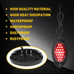 Red 4 Pods LED Rock Lights For JEEP Offroad Car Truck ATV Boat Underbody Light A 6B93BC-57