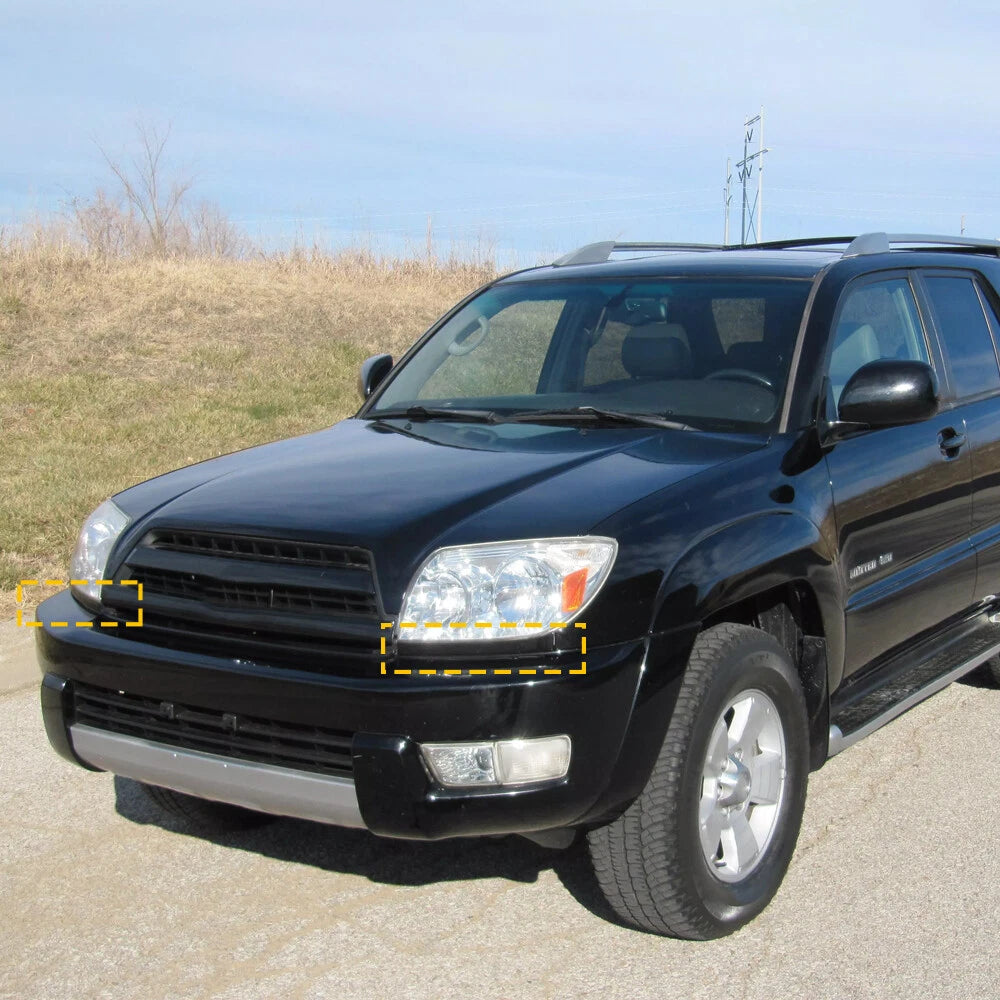 FRONT BUMPER GRILLE HEADLIGHT FILLER TRIM PANELS SET FOR 03-05 TOYOTA 4RUNNER EA 6B93BC-57