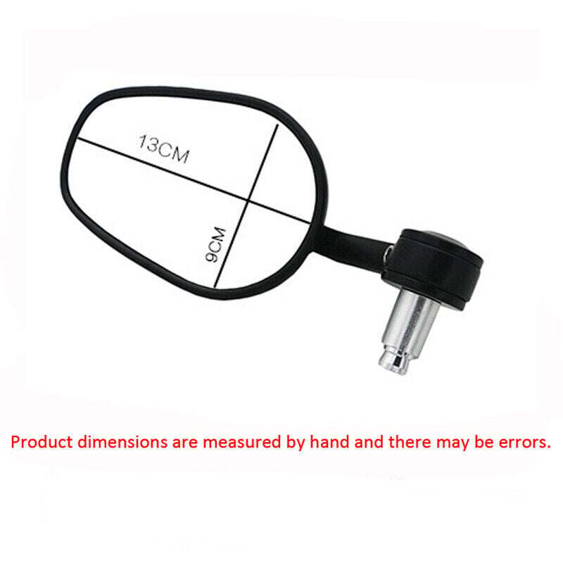 Motorcycle 7/8'' Handle Bar End Rear View Side Mirrors for Honda Yamaha Kawasaki