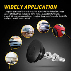 2-10pc Push Button Quick Release Hood Bonnet Pins Lock Clip Car Bumper Latch Kit 6B93BC-57