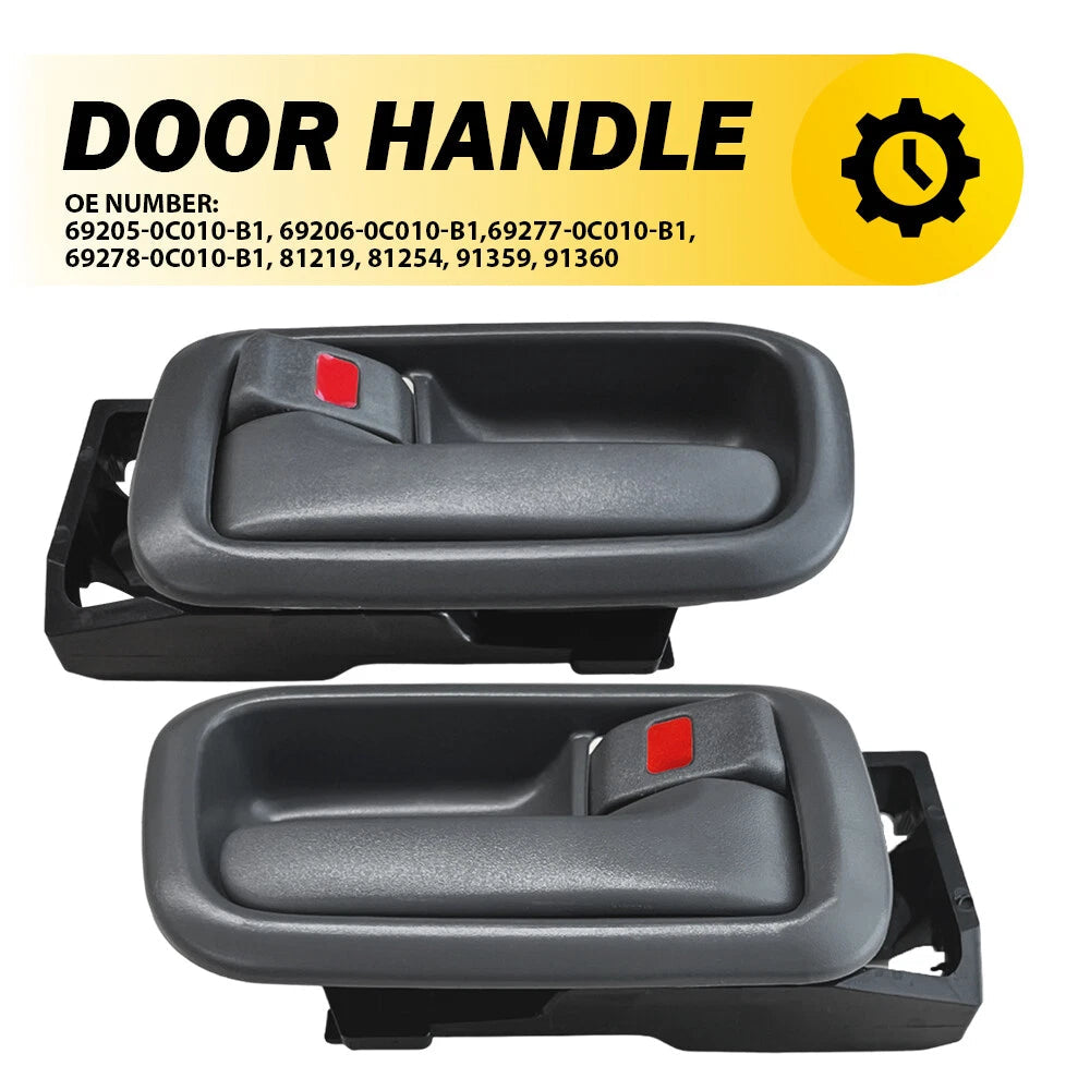 Fit 2000-2006 Toyota Tundra Pair Front Interior Door Handle Left Right Gray EOA 6B93BC-57