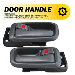 Fit 2000-2006 Toyota Tundra Pair Front Interior Door Handle Left Right Gray EOA 6B93BC-57