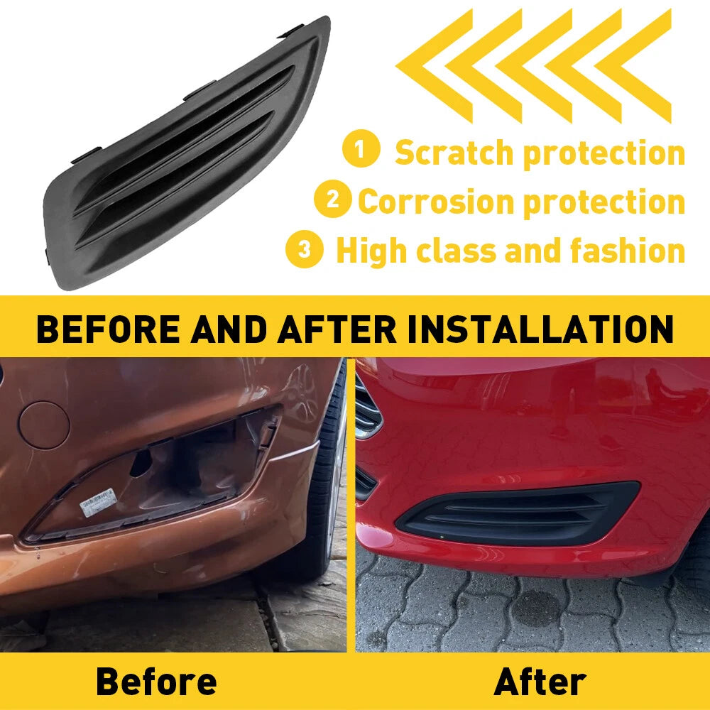 Front Left Driver Side Bumper Fog Lights Cover Bezel For 2014-2019 Ford Fiesta A 6B93BC-57