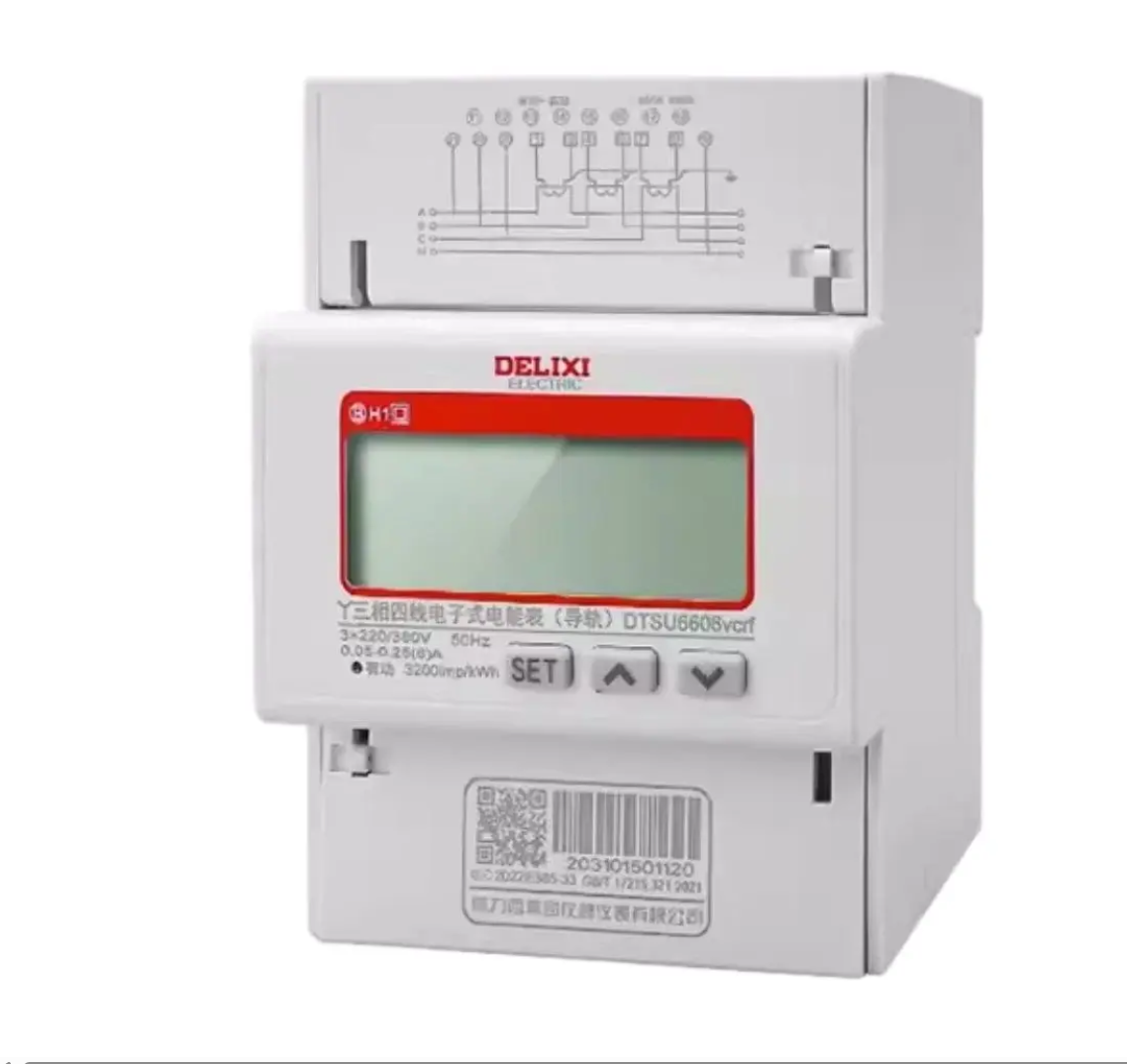 1 pcs DELIXI Electric energy meter DTSU6606vcrf  mutual inductance three-phase
