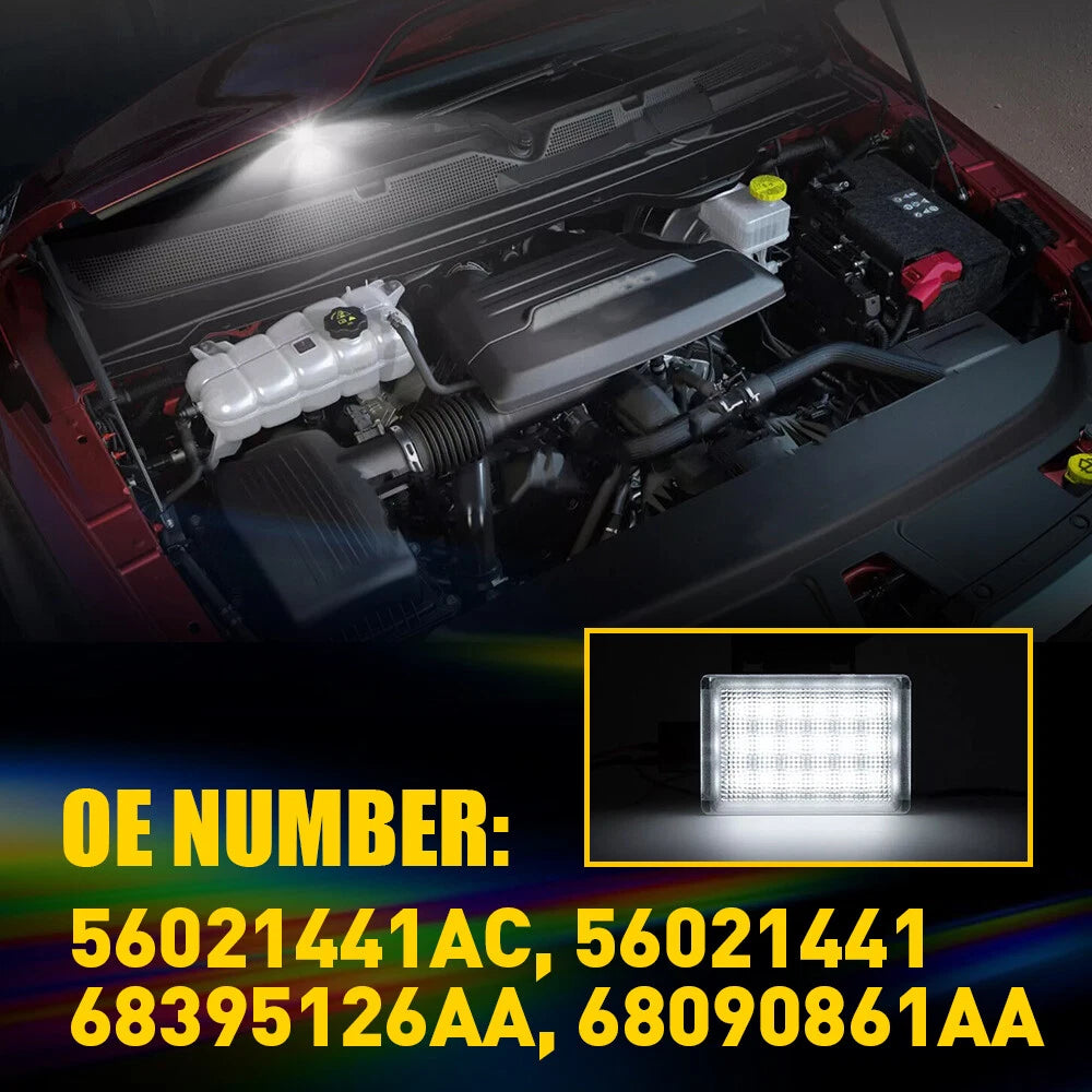 LED Under Hood Courtesy Light Lamp w/ Wiring Harness For 1998-07 Jeep Wrangler A 6B93BC-57
