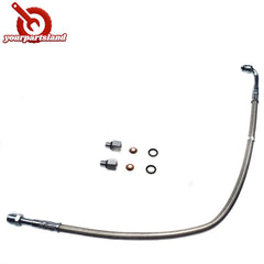 75CM Turbo Oil Feed Line Tube & 2 Connectors for 1989-98 Dodge Cummins 6BT 5.9L 6B93BC-57